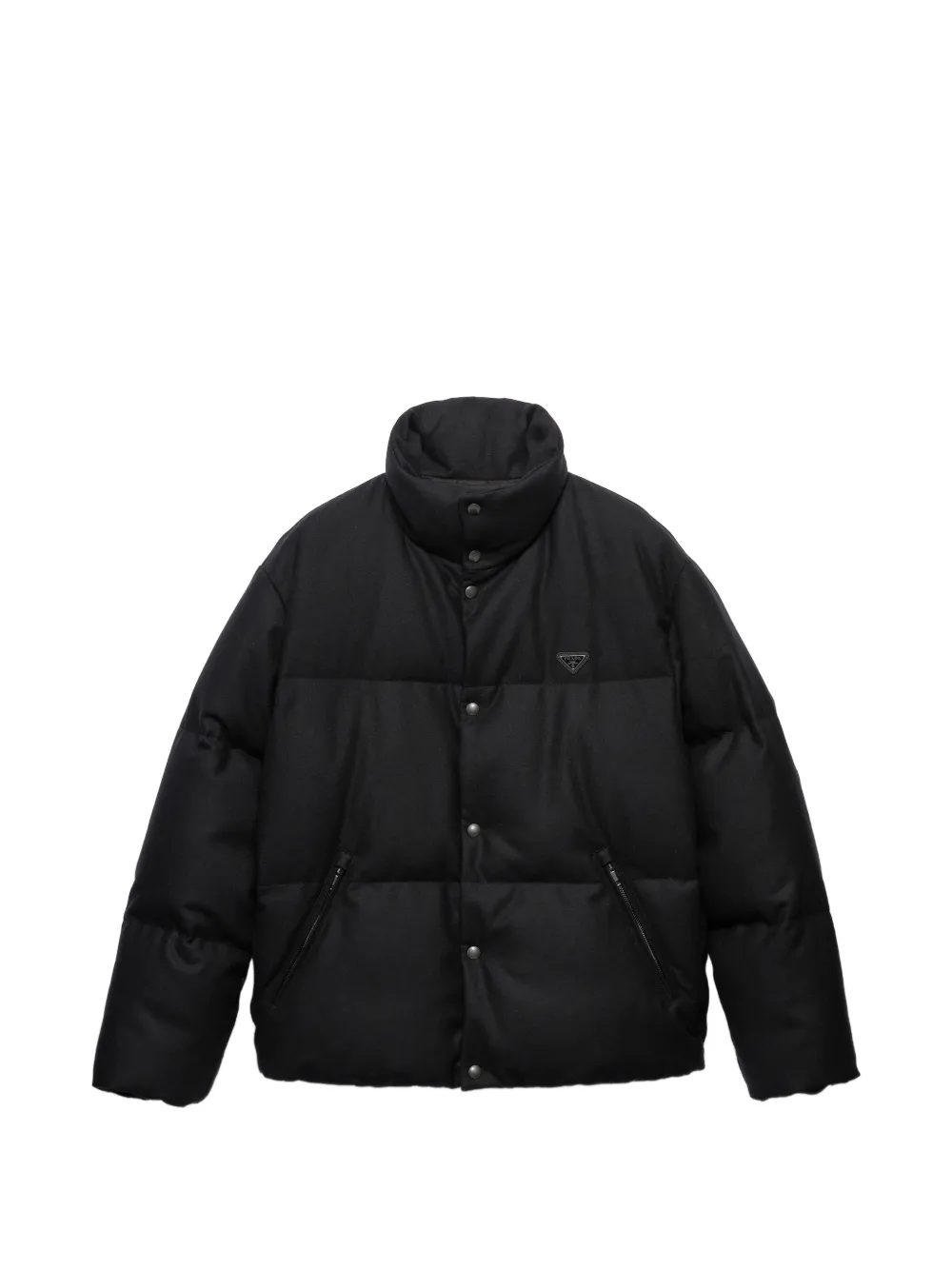 Prada medium-weight Re-Wool down jacket Zwart