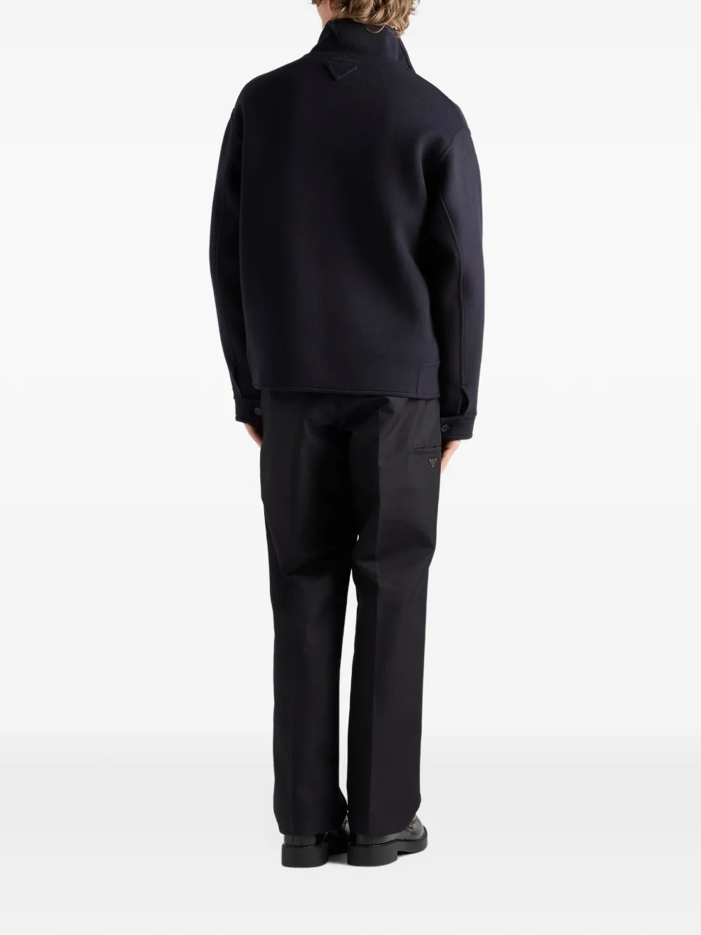 Prada cashmere blouson jacket Blauw