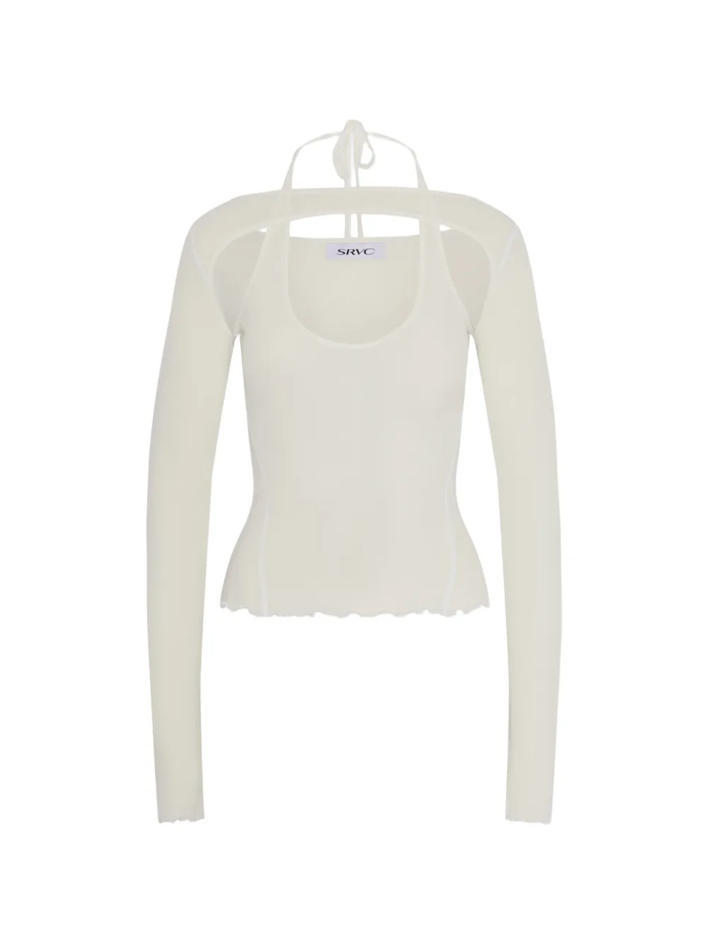 SRVC Studio Harness cut-out top - Toni neutri