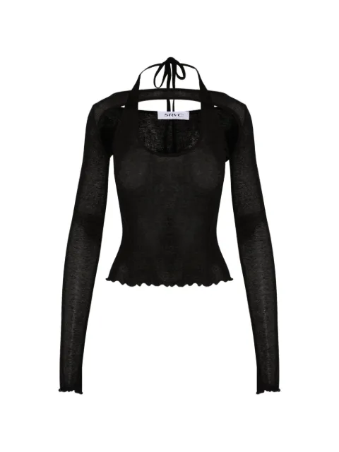 SRVC Studio Harness cut-out long-sleeve T-shirt