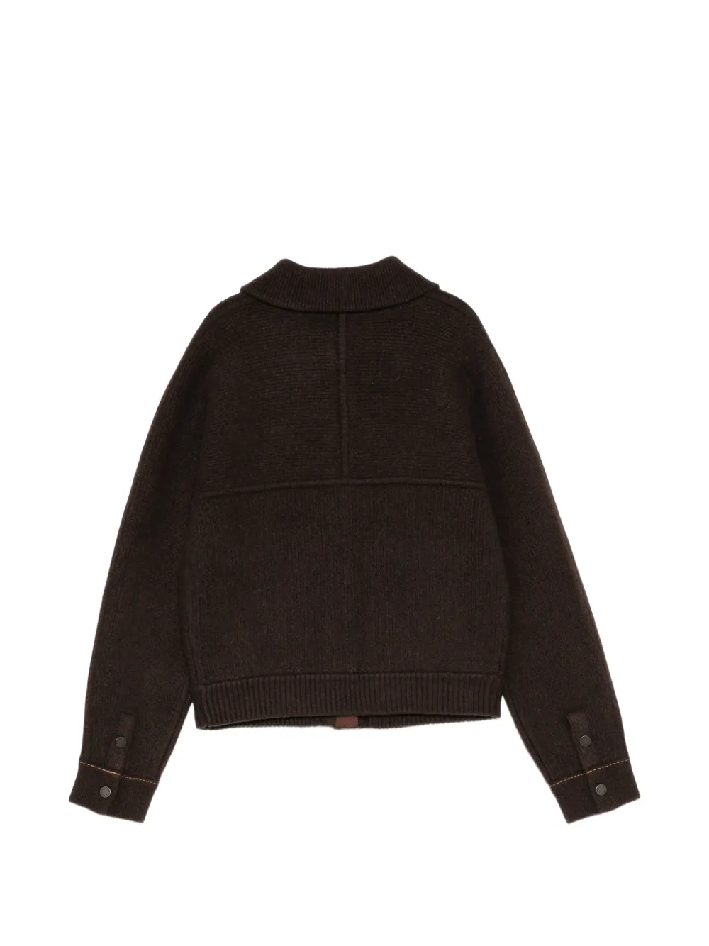 Guest In Residence ribbed-knit flap-pocket cardigan Bruin
