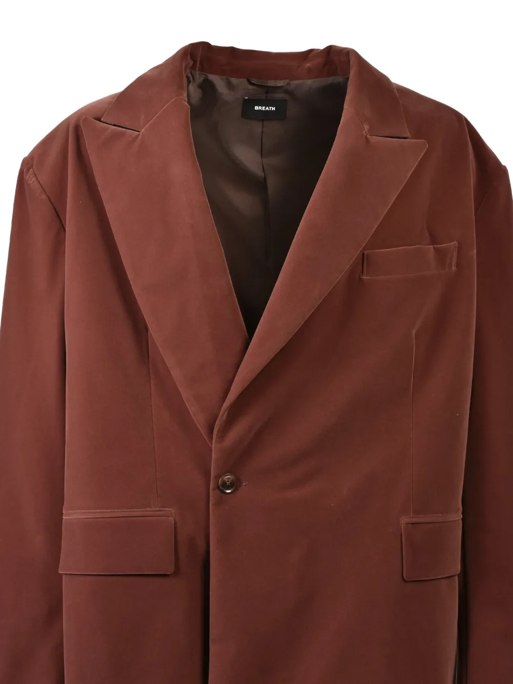 BREATH velvet oversized blazer Bruin