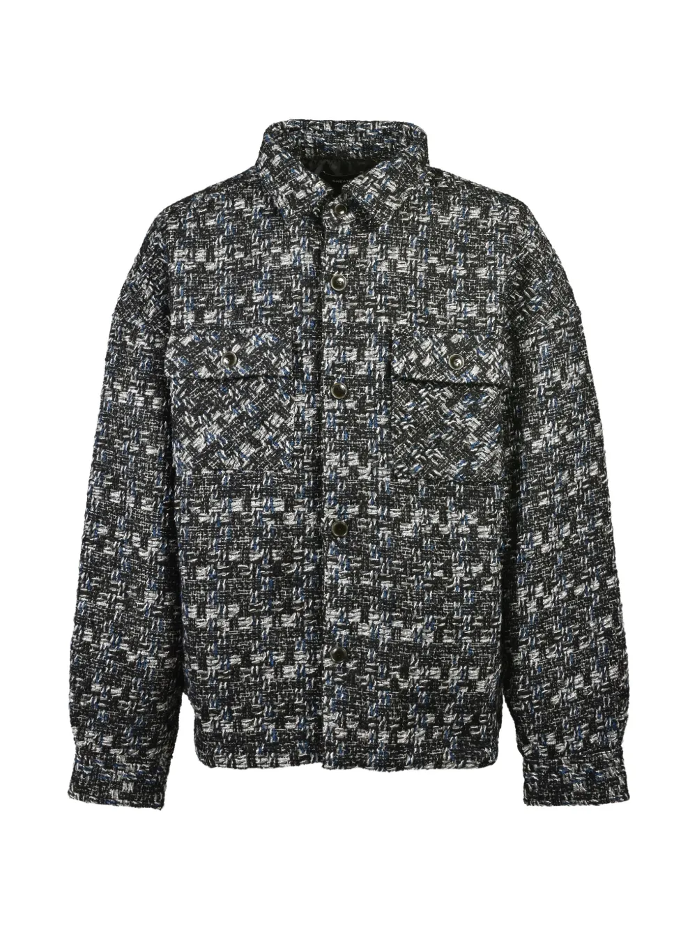 Breath Tweed Overshirt In Blue