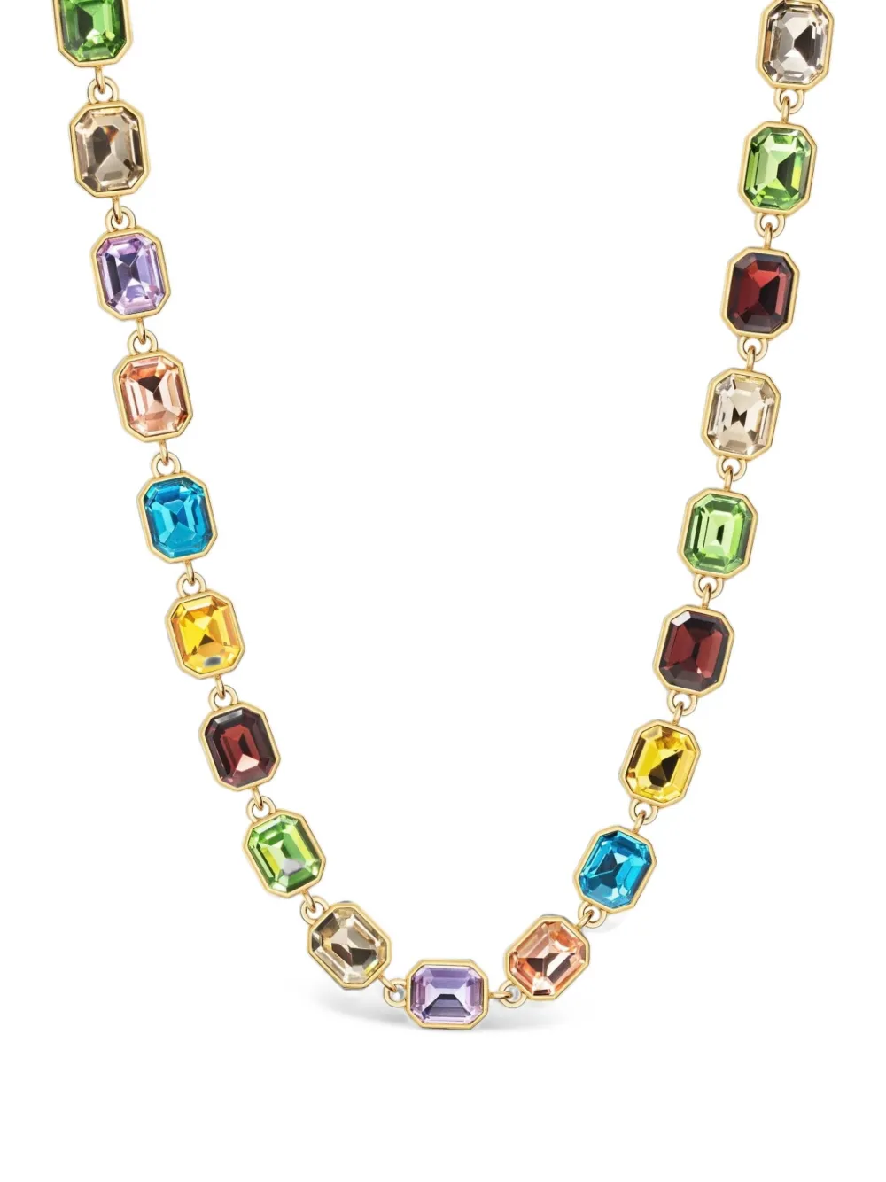 Nialaya Jewelry emerald-cut crystal necklace - Gold