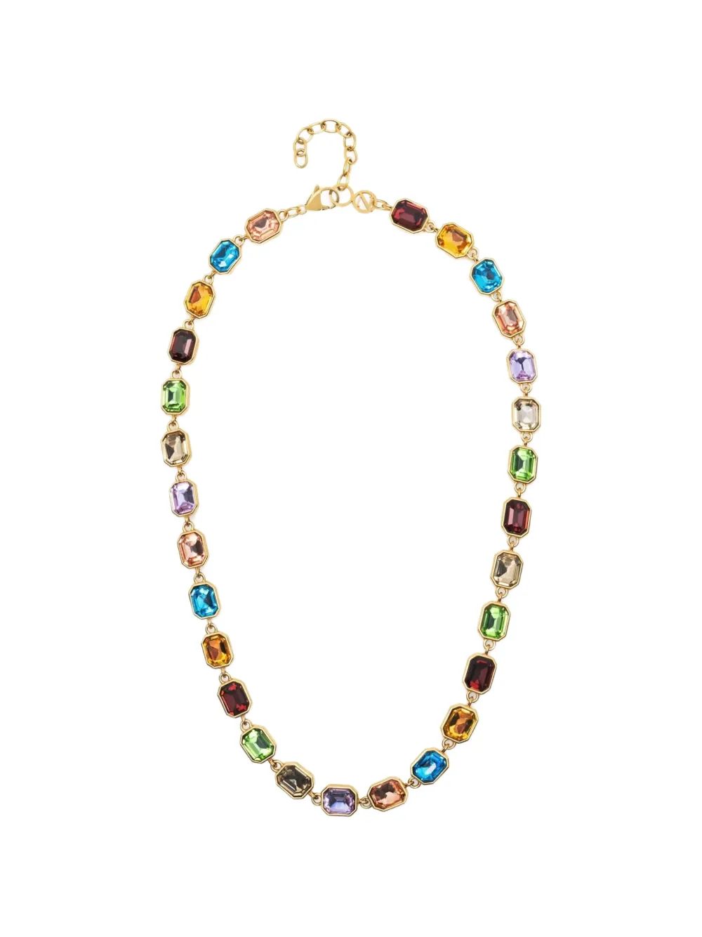 Nialaya Jewelry emerald-cut crystal necklace - Oro