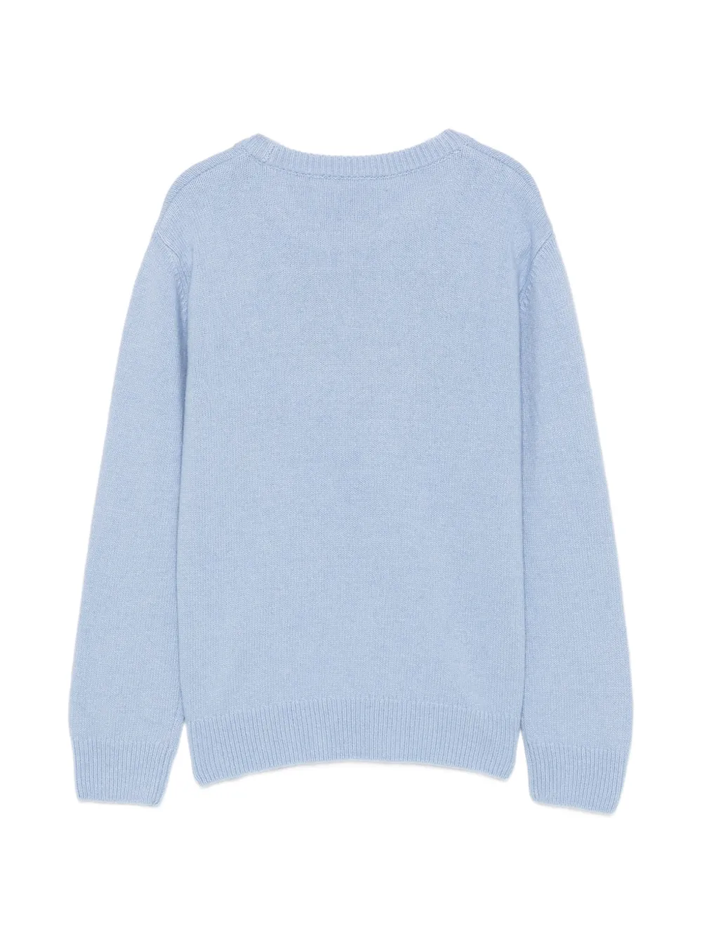 MC2 Saint Barth Kids slogan-knit sweater Blauw