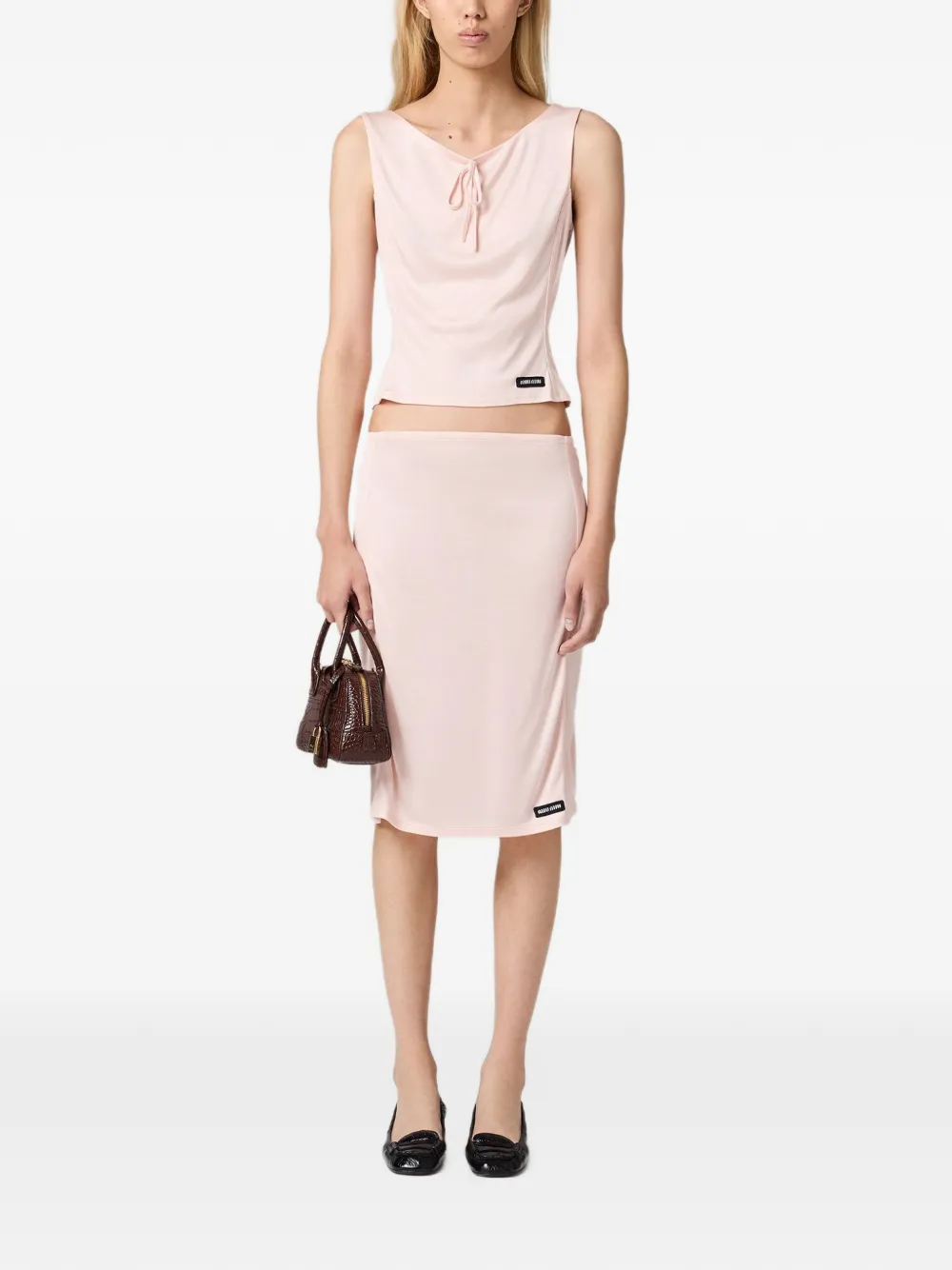 Miu Blouse met logopatch Roze