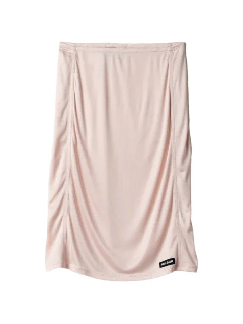 Miu Miu logo-patch midi skirt