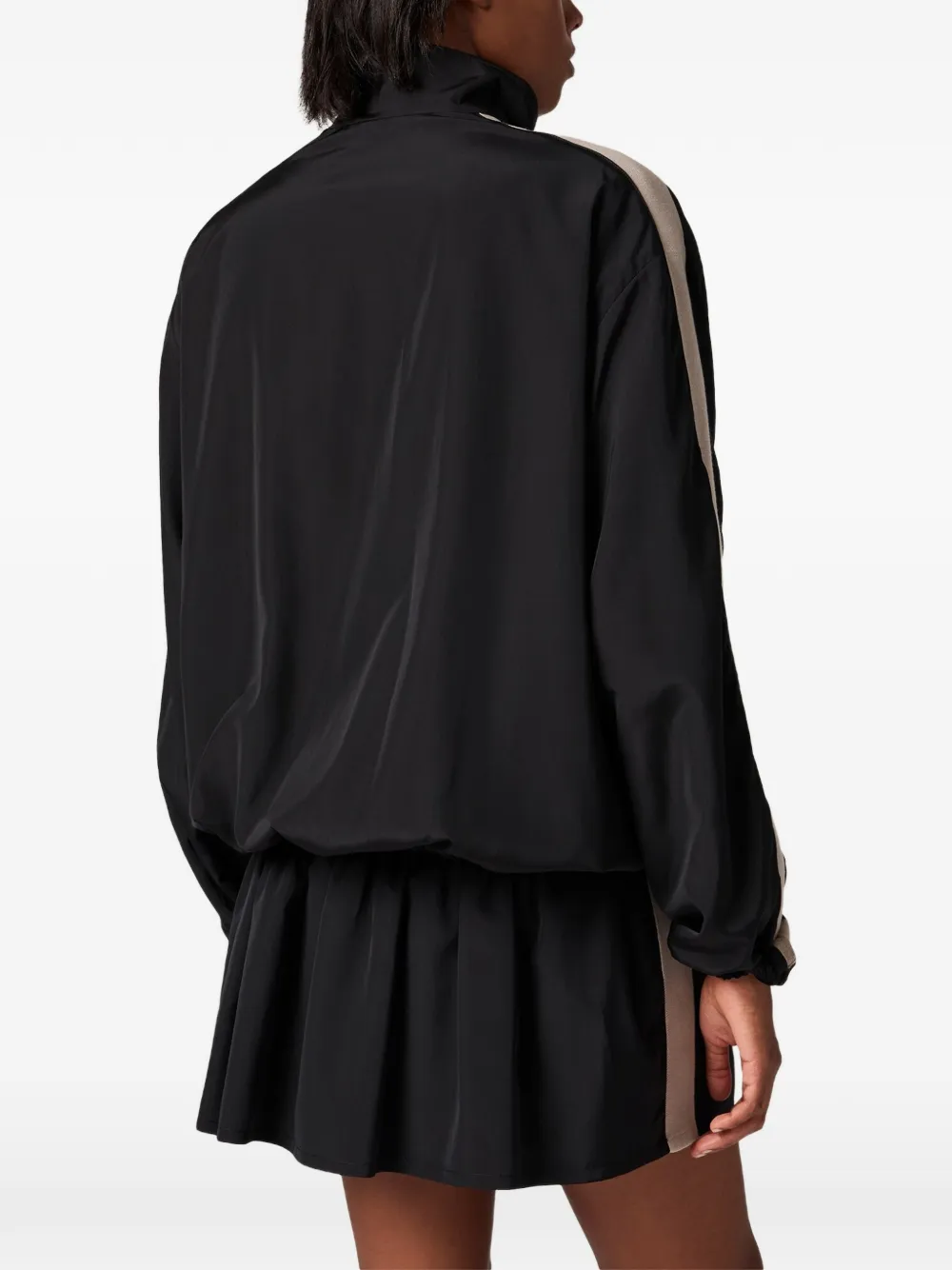Miu Mini-rok met trekkoord en logodetail Zwart