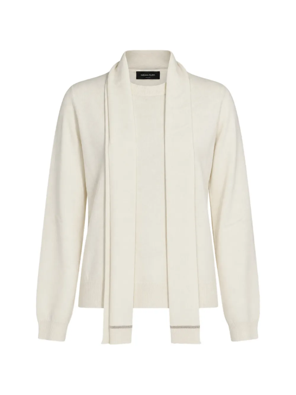Fabiana Filippi scarf-detail sweater Wit