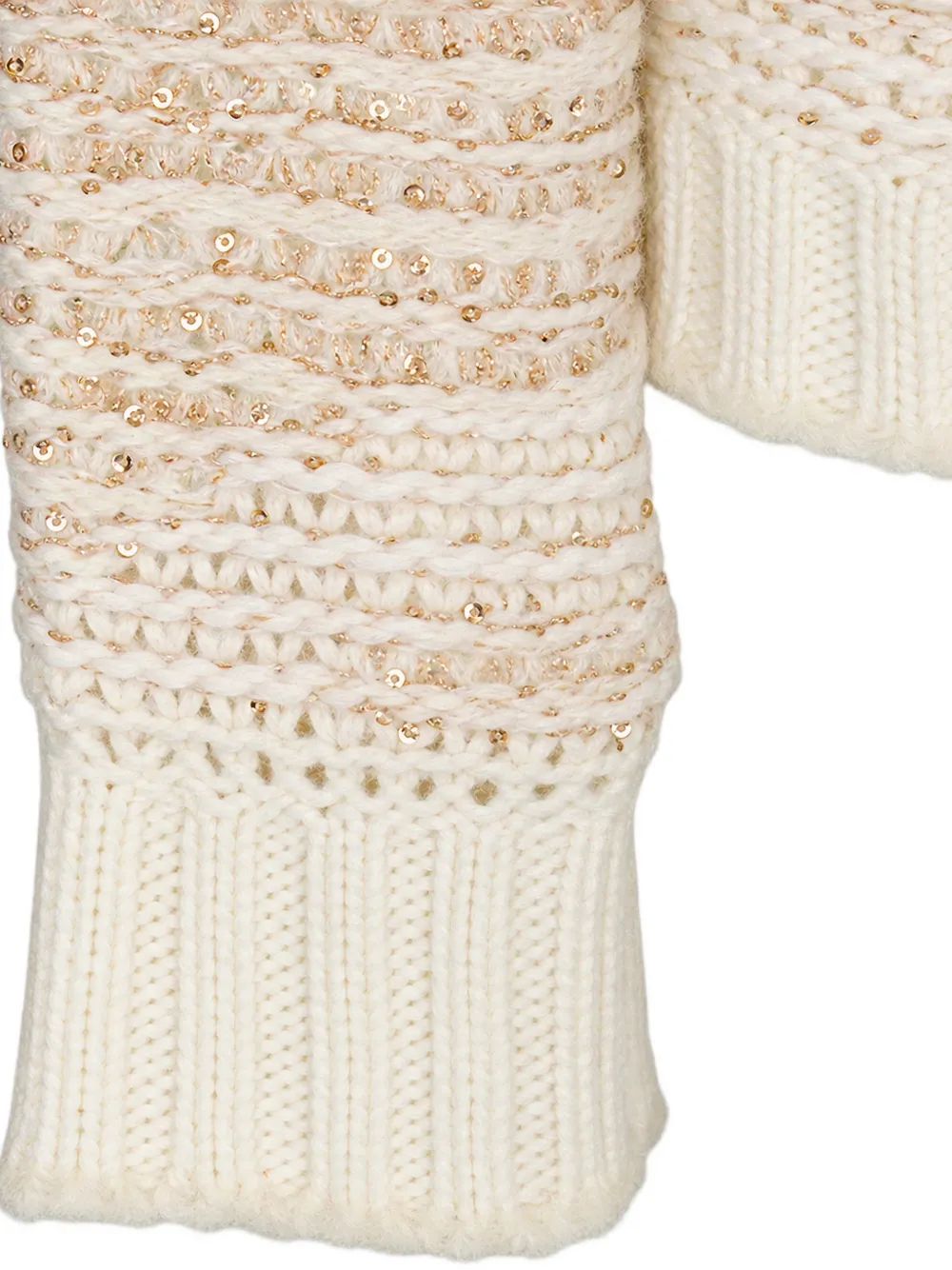 Fabiana Filippi sequin-embellished zip-up cardigan Beige