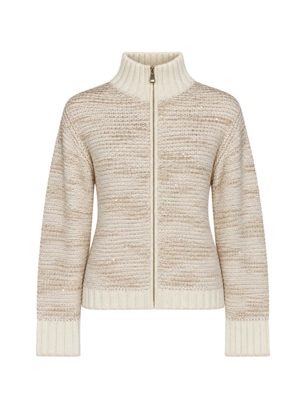 Fabiana Filippi sequin-embellished zip-up cardigan - Toni neutri