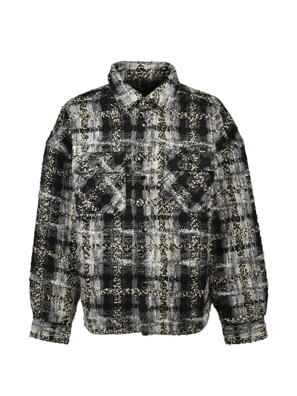 Breath Tweed Overshirt In Black