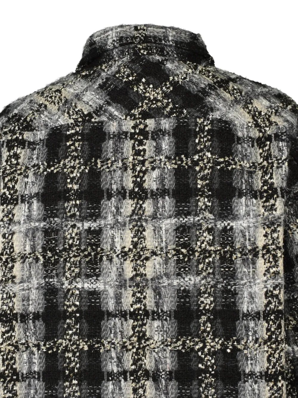 BREATH tweed overshirt Zwart