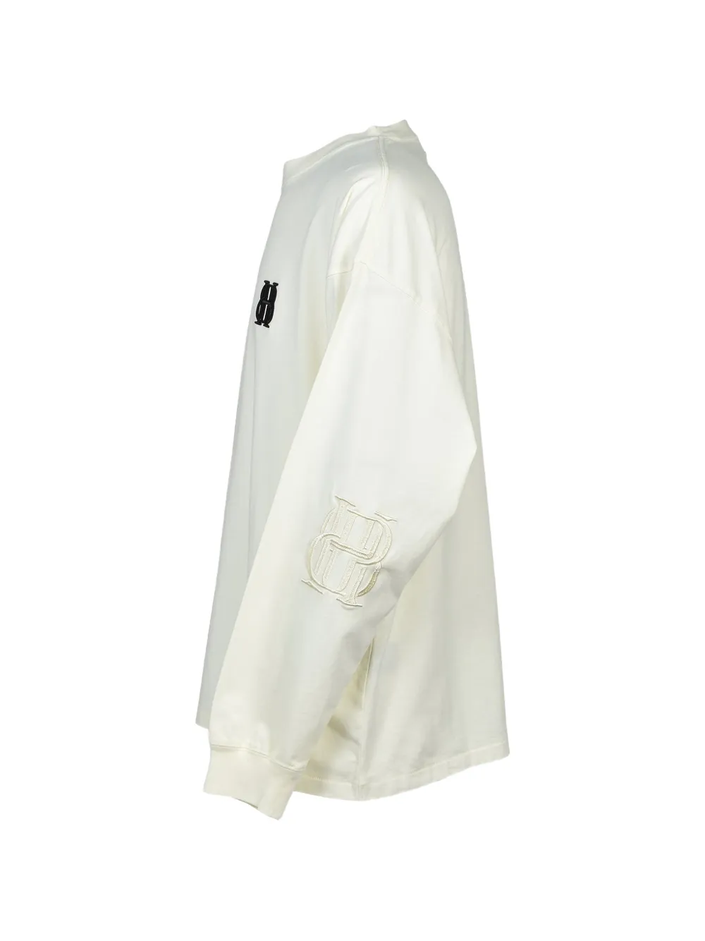 BREATH logo-embroidered long-sleeve T-shirt Beige
