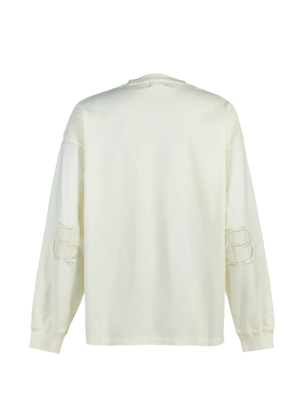 BREATH logo-embroidered long-sleeve T-shirt Beige