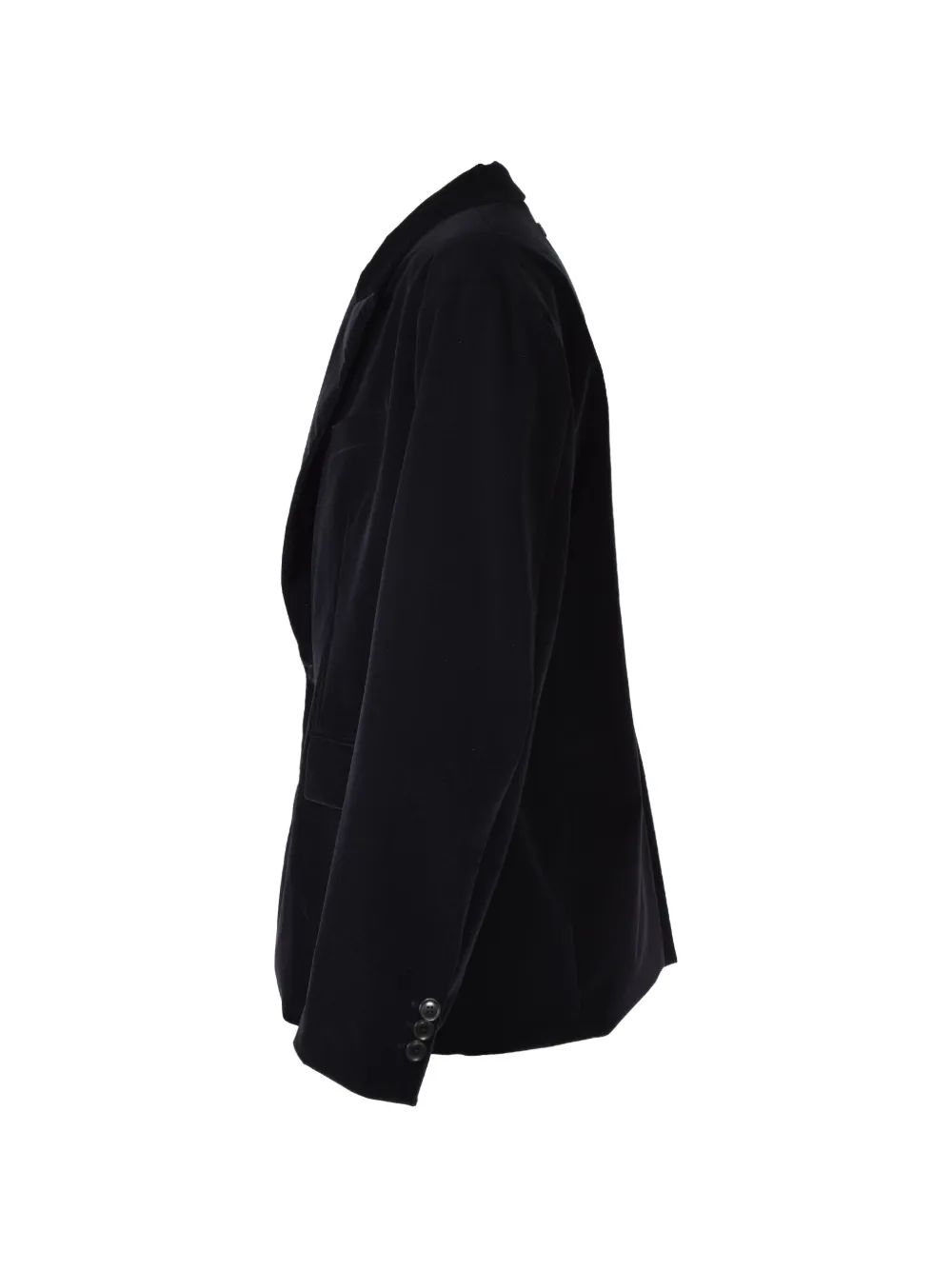 BREATH velvet oversize blazer Zwart