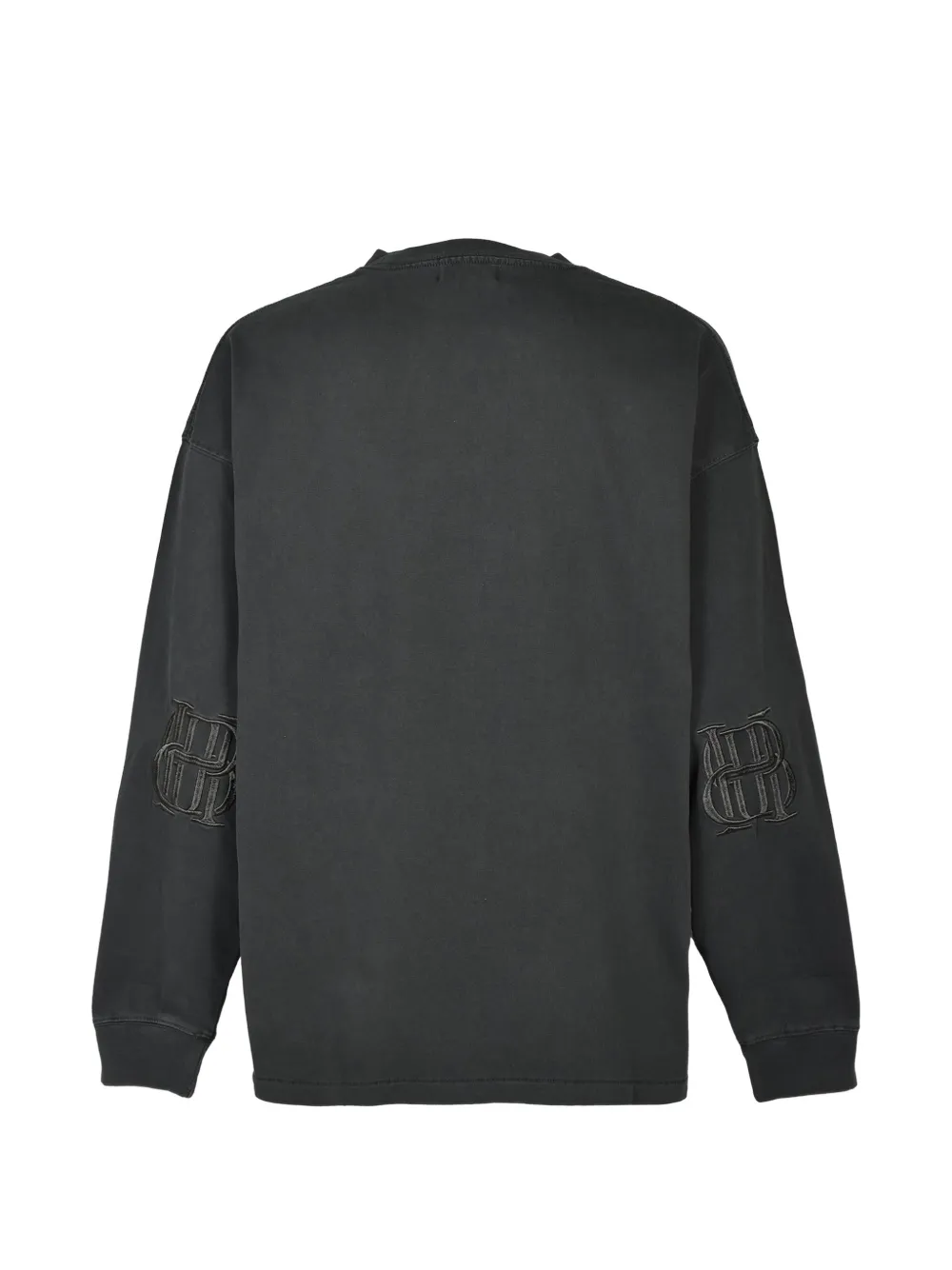 BREATH logo-embroidered long-sleeve T-shirt Zwart