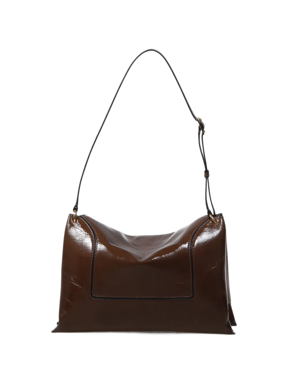 Wandler Penelope patent leather shoulder bag Bruin