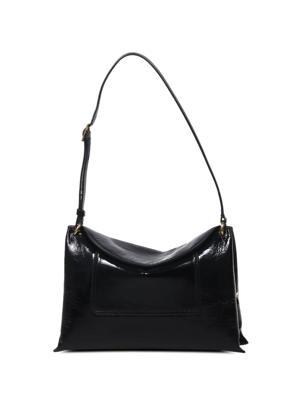 Wandler Penelope patent-finish leather shoulder bag - Nero