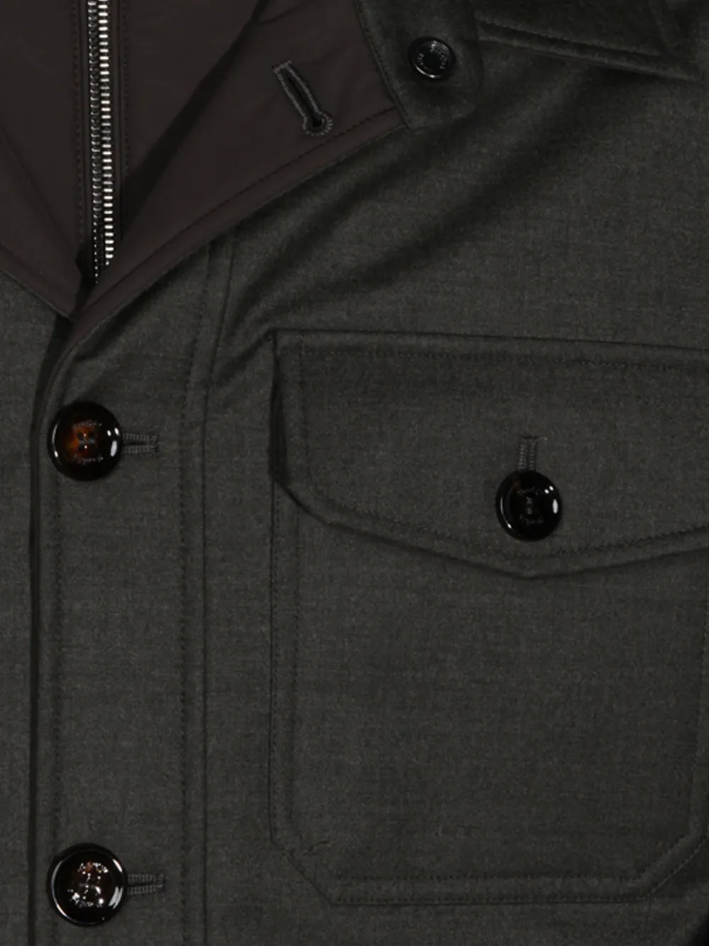 Moorer button-up cashmere jacket Groen