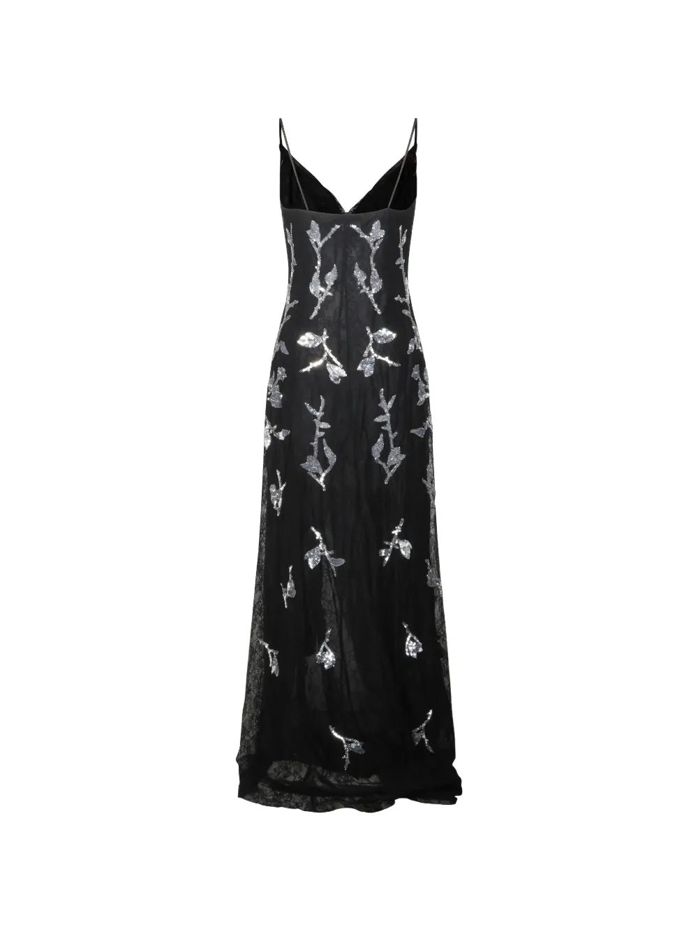 Blumarine Maxi-jurk verfraaid met pailletten Zwart