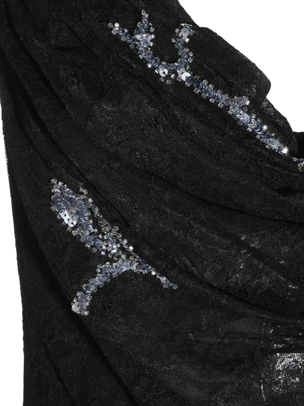 Blumarine Maxi-jurk verfraaid met pailletten Zwart