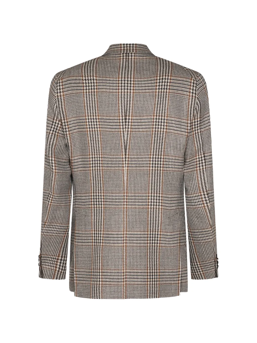 Tagliatore check-pattern virgin wool blazer Bruin