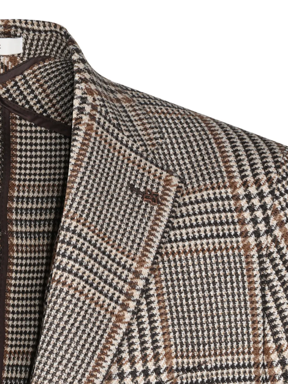 Tagliatore check-pattern virgin wool blazer Bruin