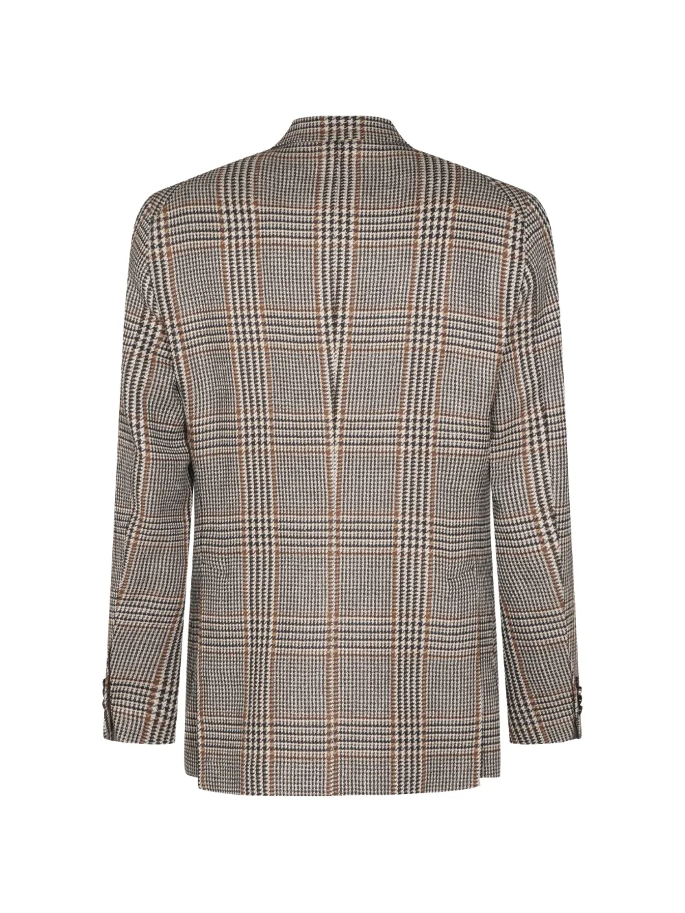 Tagliatore check-pattern virgin wool blazer Bruin