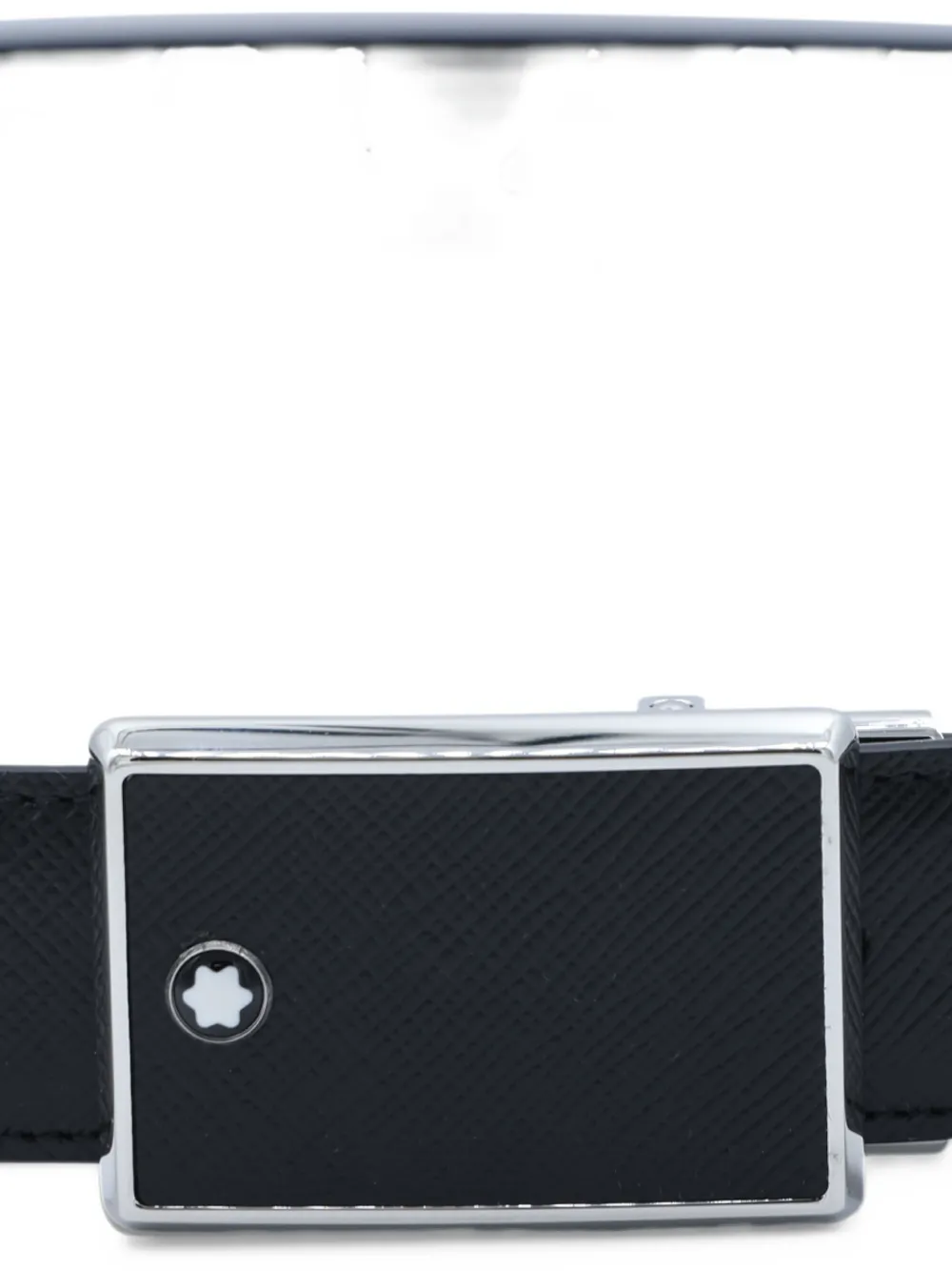 Montblanc Leren riem met logoplakkaat Zwart