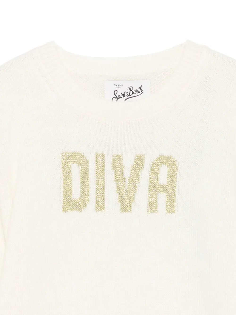 MC2 Saint Barth Kids Princess intarsia-knit sweater Beige