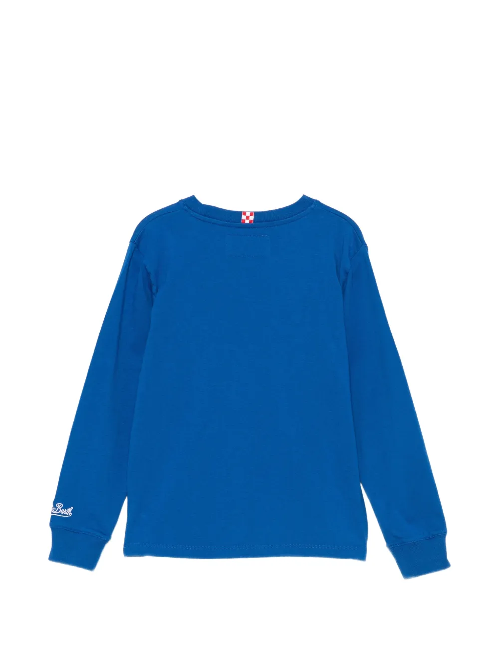 MC2 Saint Barth Kids Luton JR slogan-print long-sleeve top Blauw