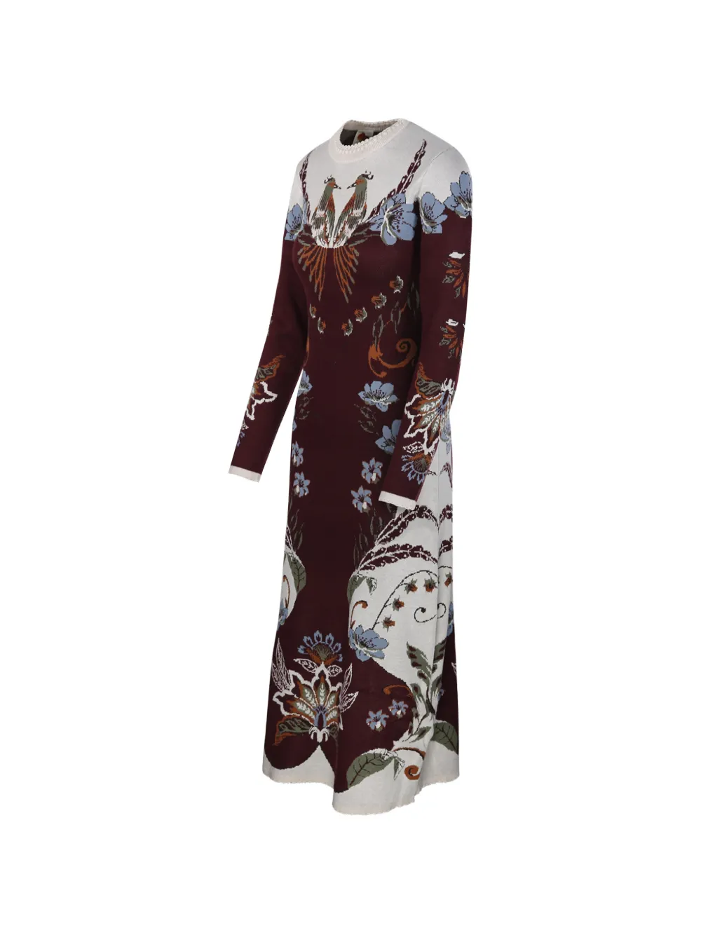 FARM Rio Millena long-sleeve knit midi dress Rood