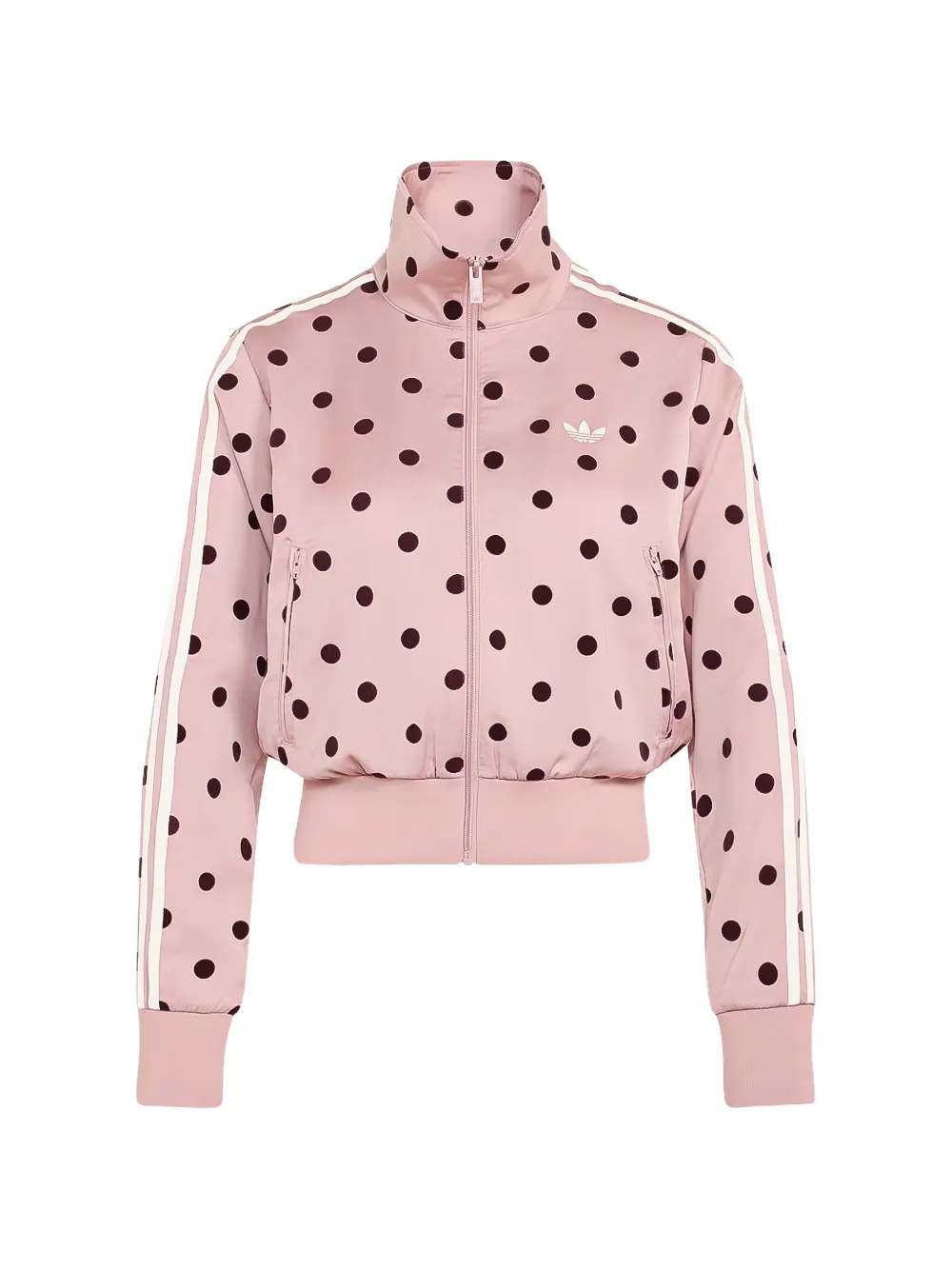adidas polka-dot satin track jacket - Rosa