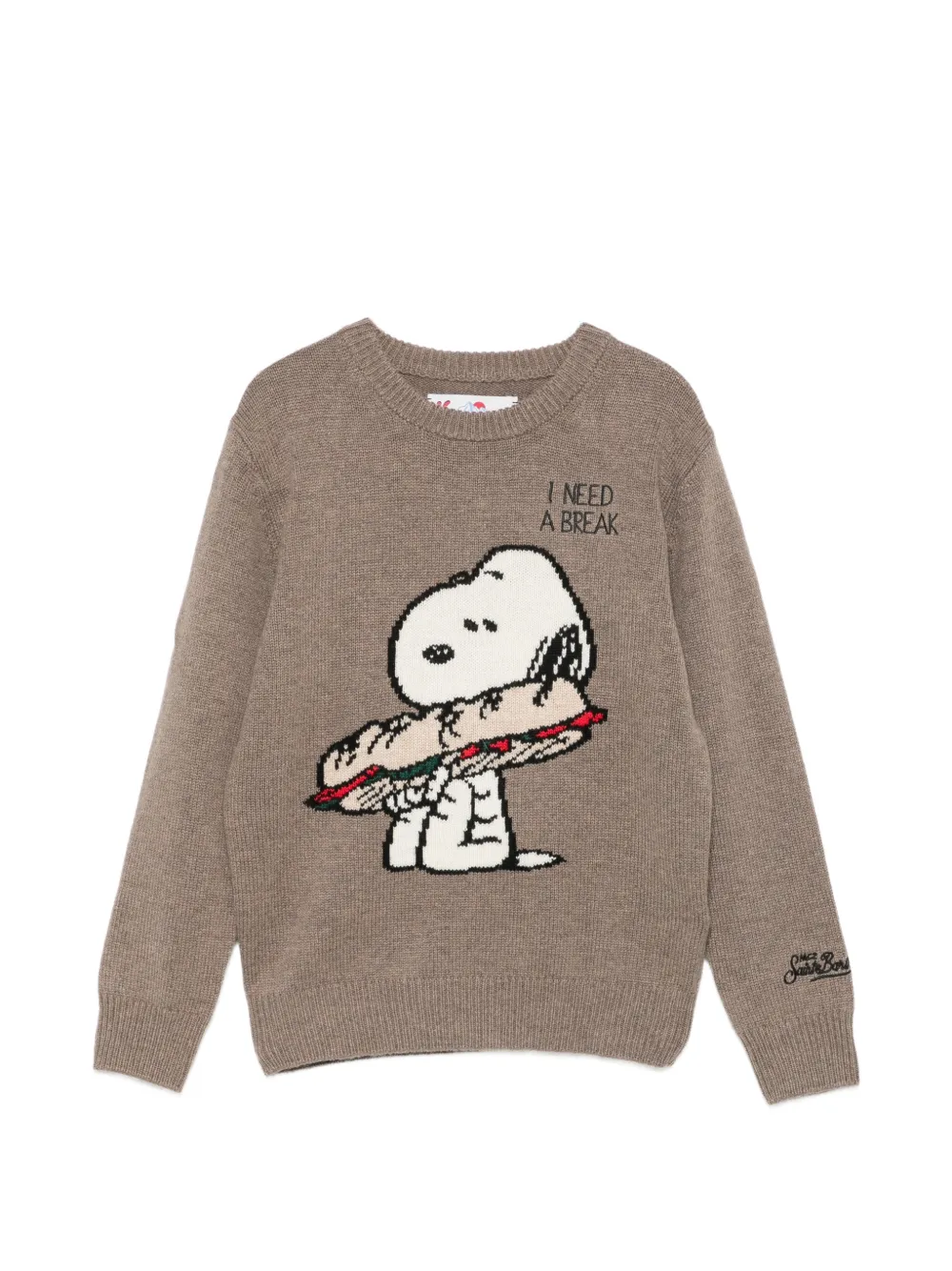 MC2 Saint Barth Kids x Peanuts Douglas Snoopy-intarsia sweater Bruin