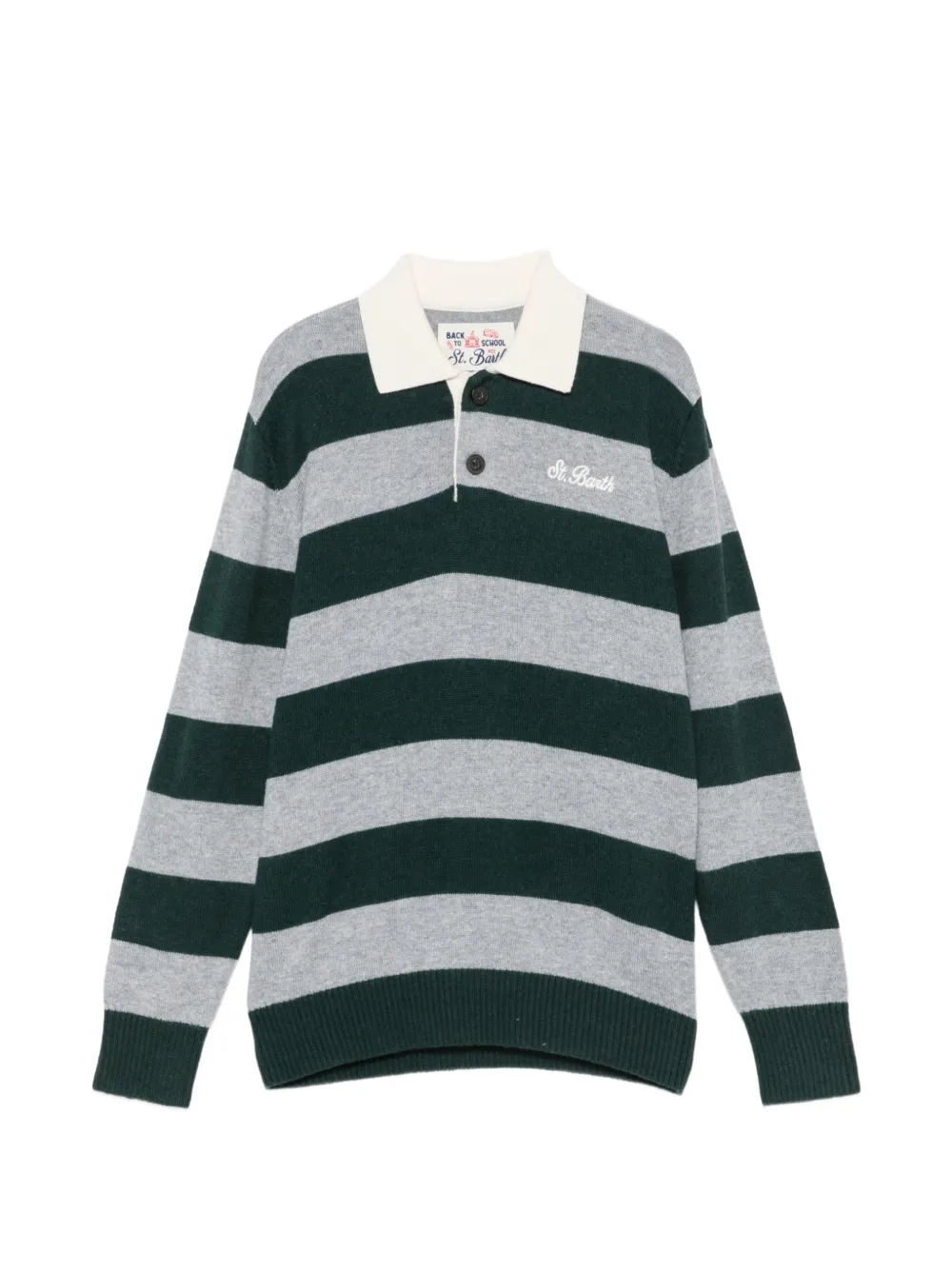 MC2 Saint Barth Kids Romeo striped polo shirt Grijs