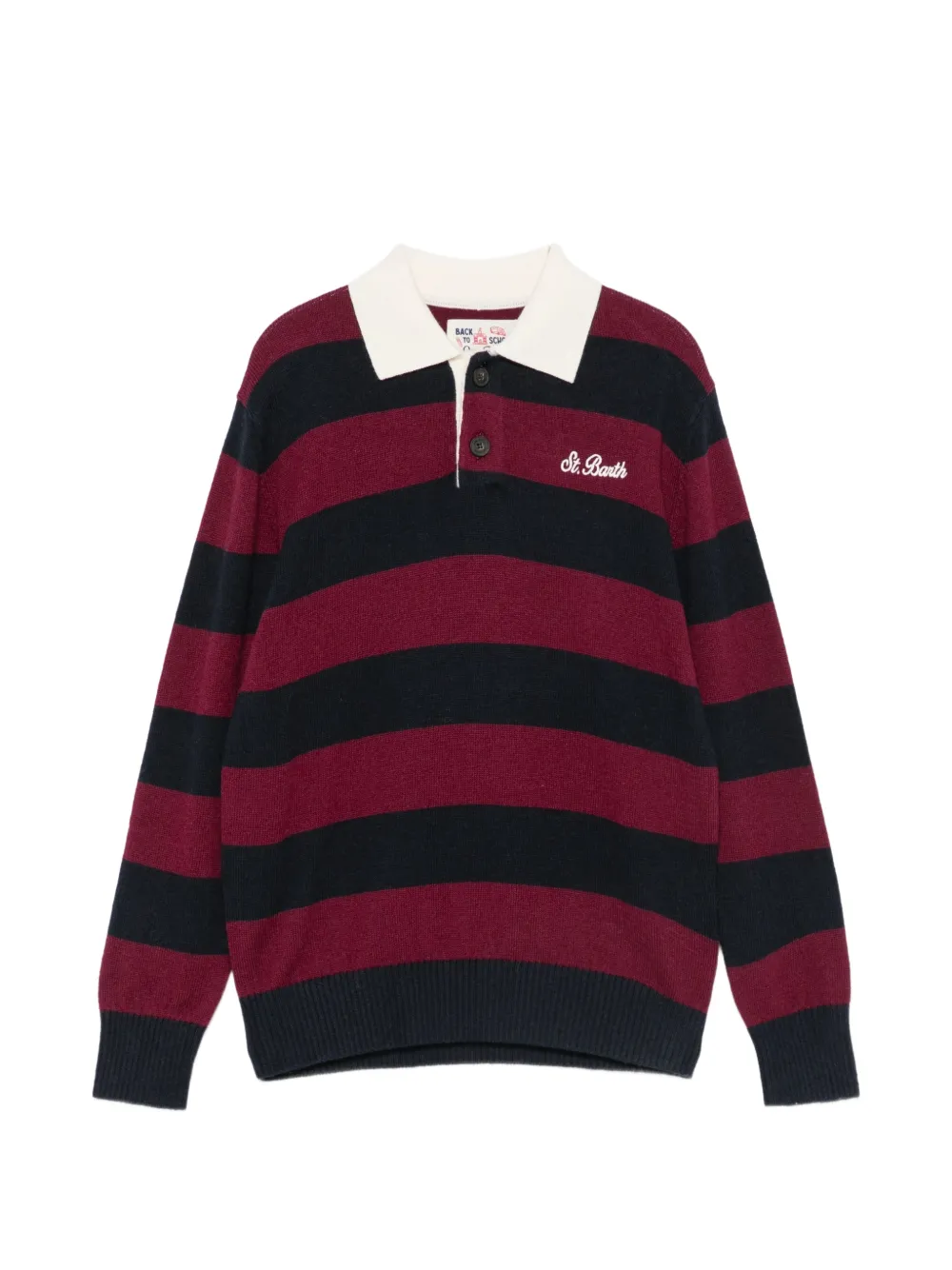 MC2 Saint Barth Kids Romeo striped polo shirt Rood