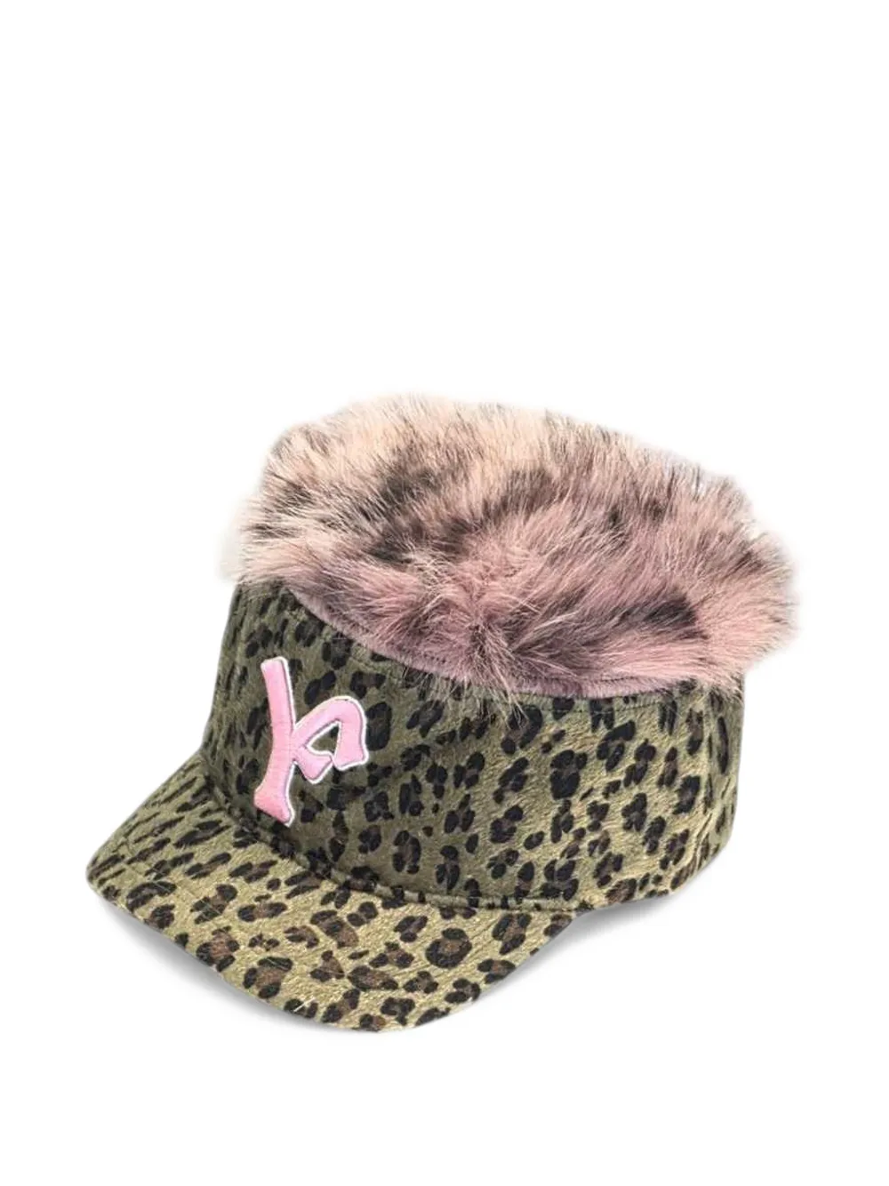 PDF leopard-print faux-fur hat - Rosa