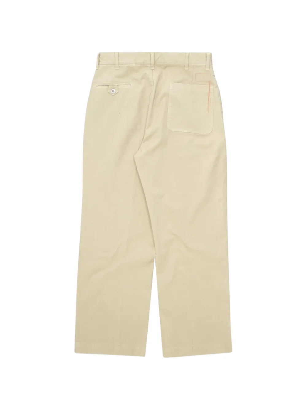 Fortela herringbone-pattern cotton trousers Beige