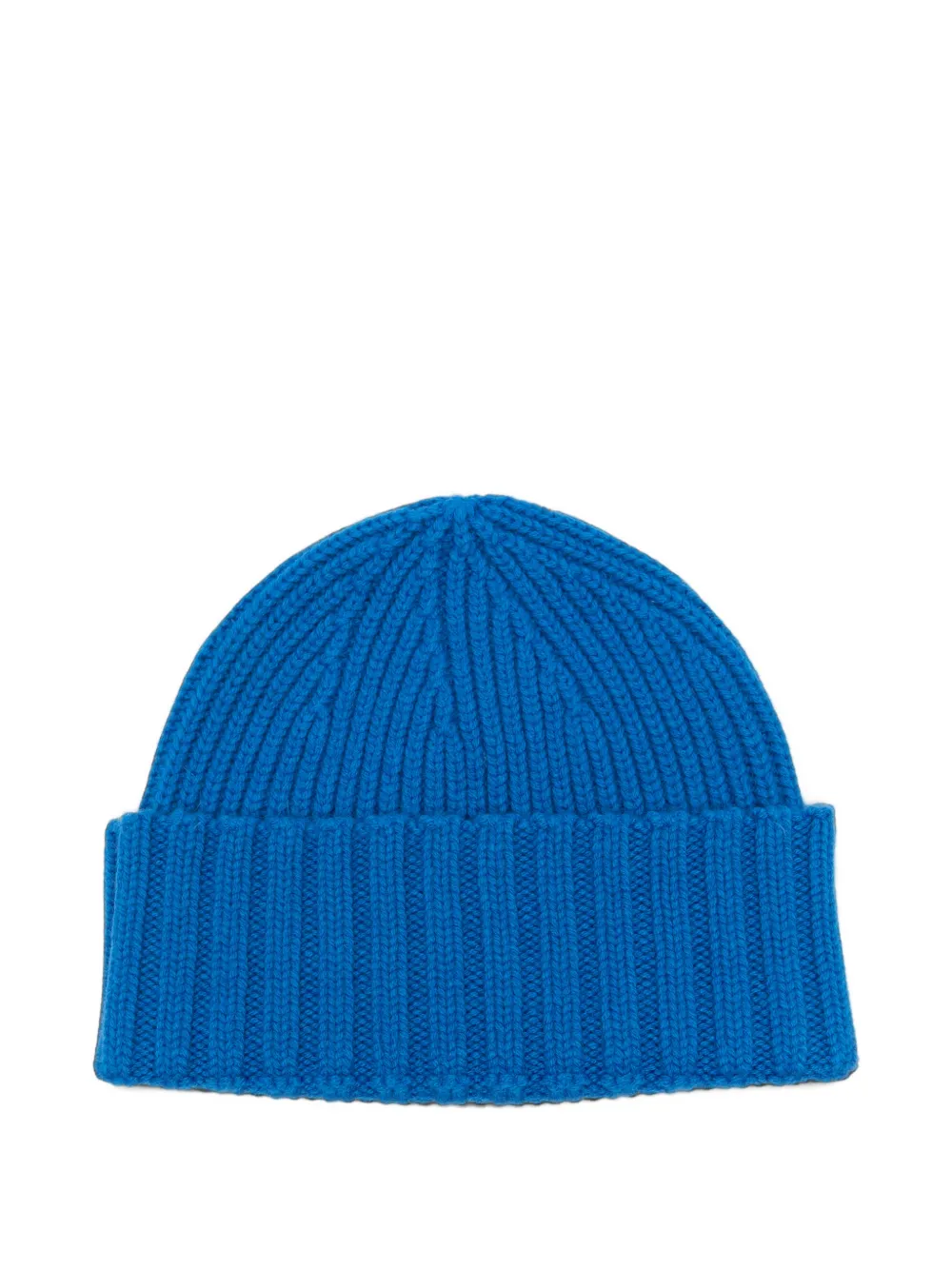 MC2 Saint Barth Kids ribbed-knit logo-patch beanie hat Blauw