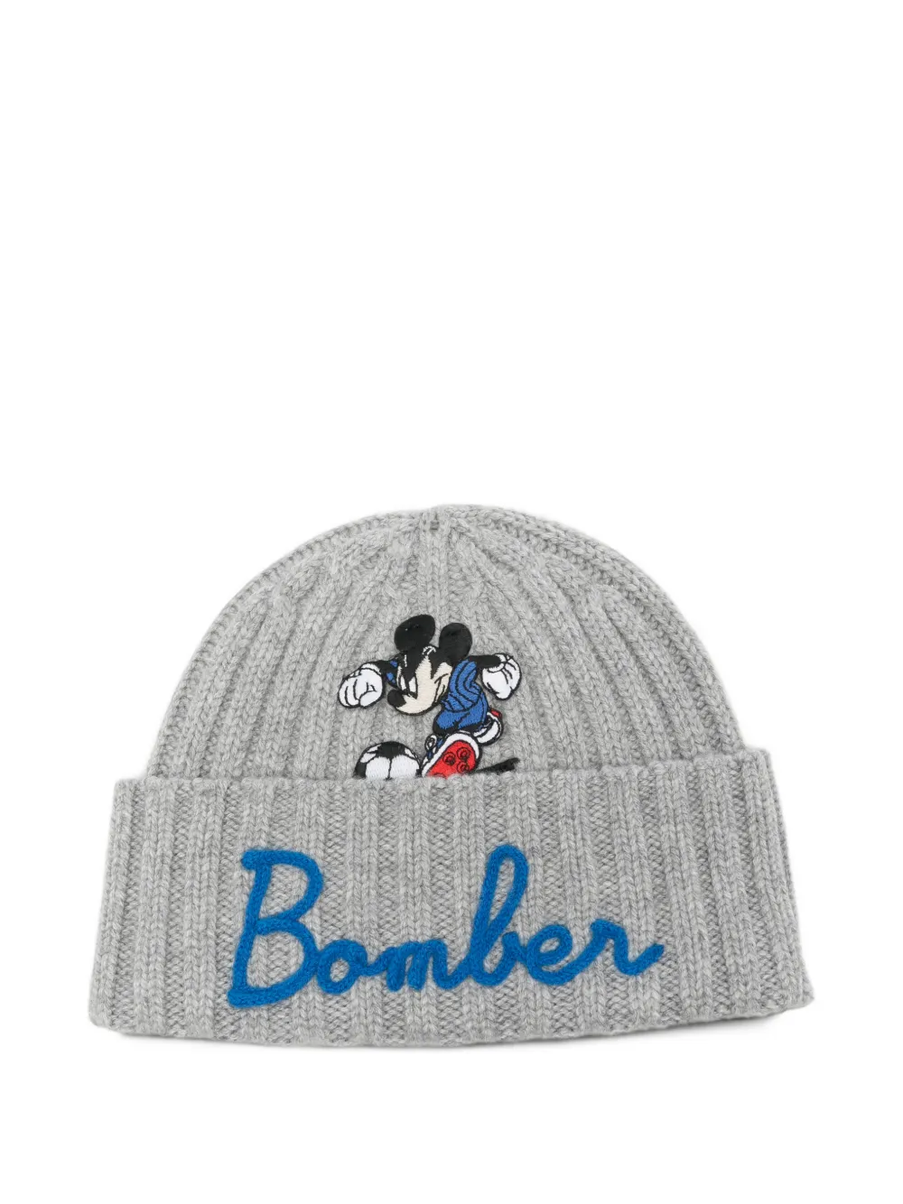 MC2 Saint Barth Kids x Disney Mickey Mouse embroidered beanie hat Grijs