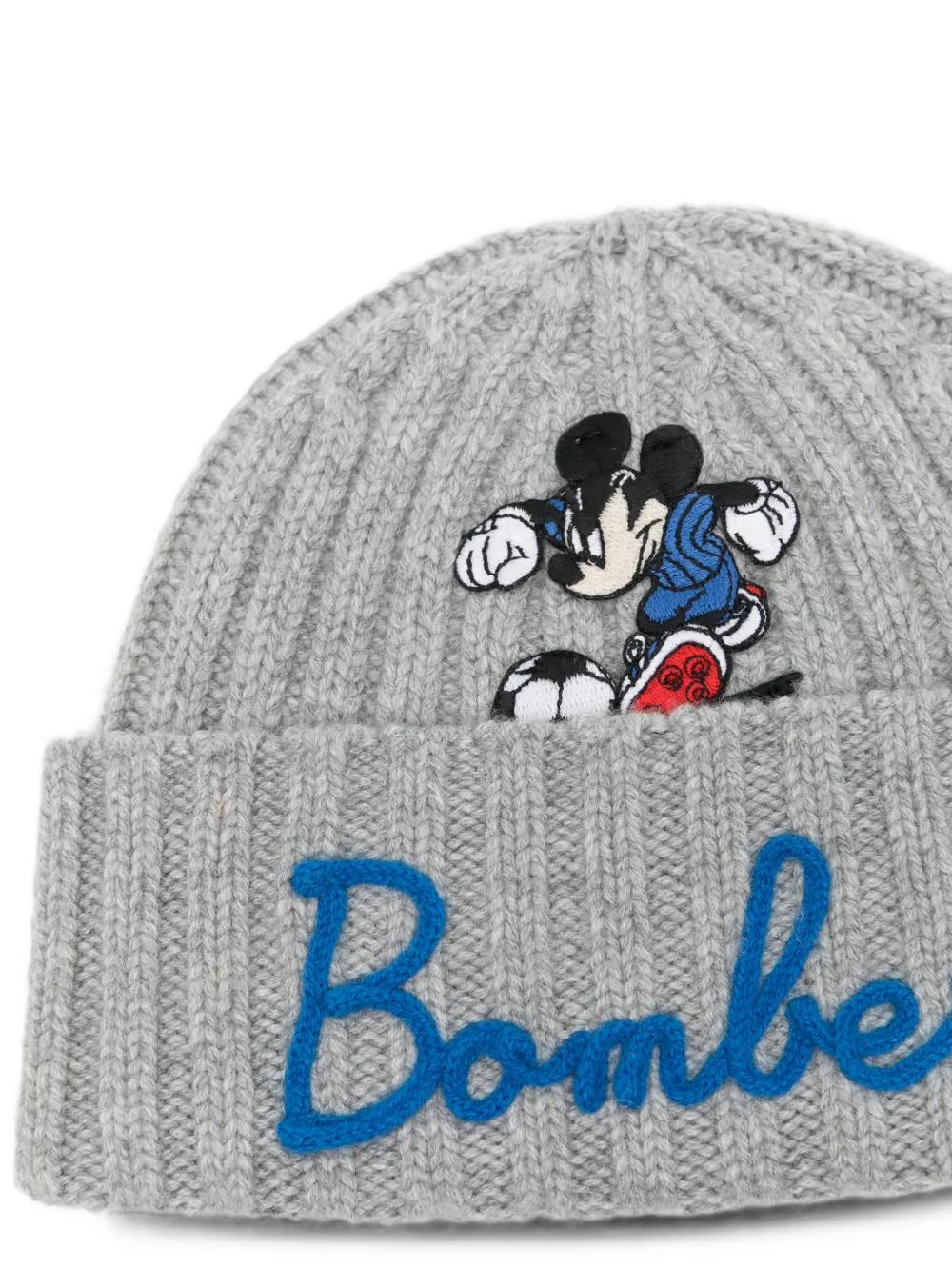 MC2 Saint Barth Kids x Disney Mickey Mouse embroidered beanie hat Grijs