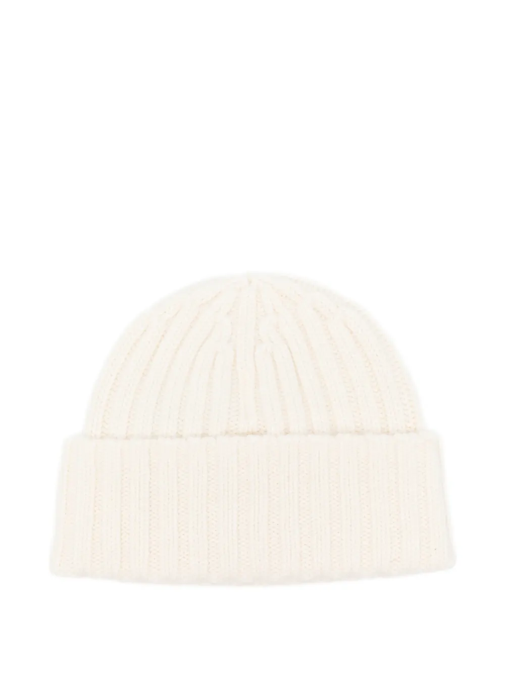 MC2 Saint Barth Kids logo-embroidered ribbed-knit beanie hat Beige