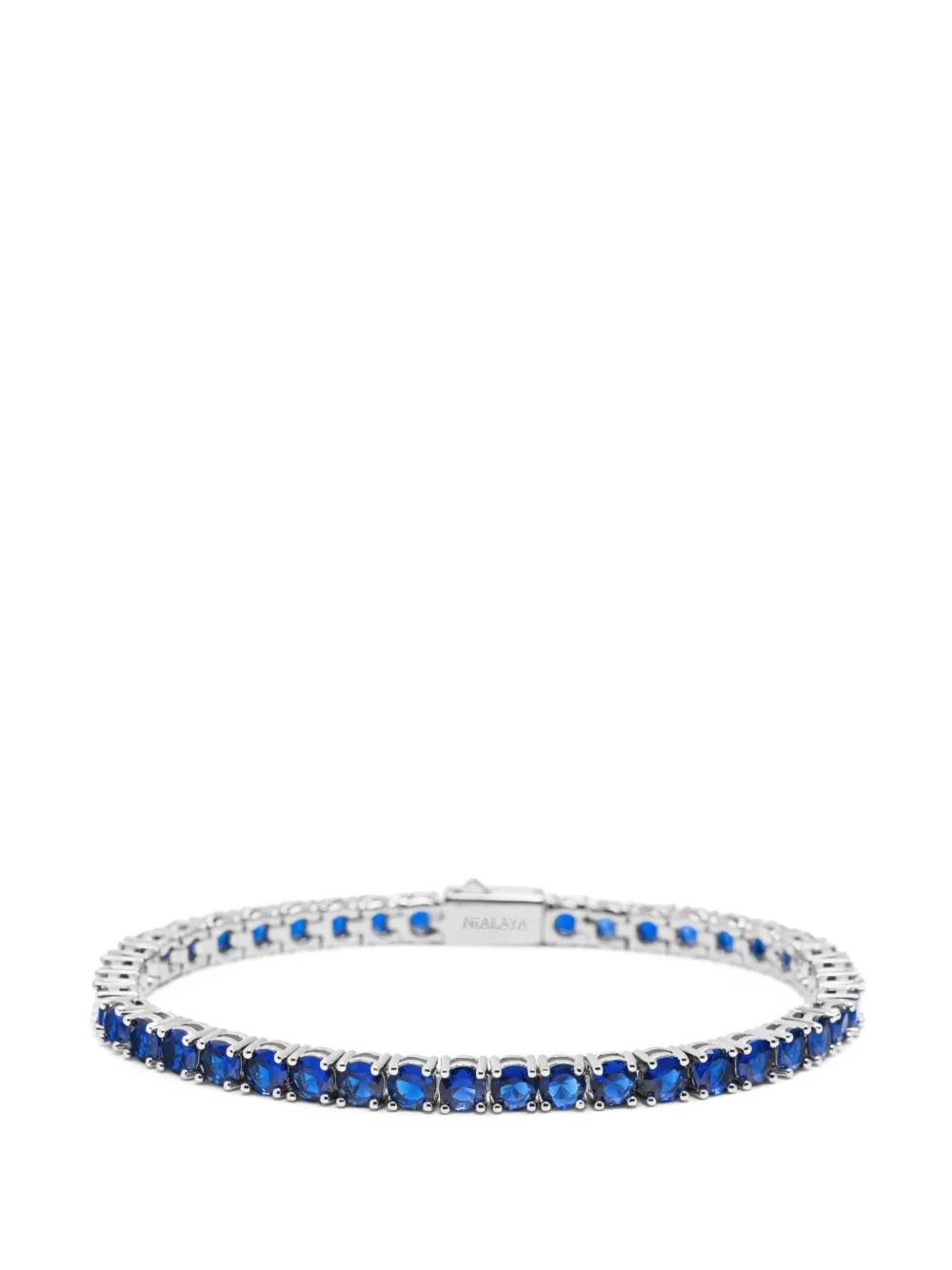 Nialaya Jewelry crystal-embellished tennis bracelet - Silber