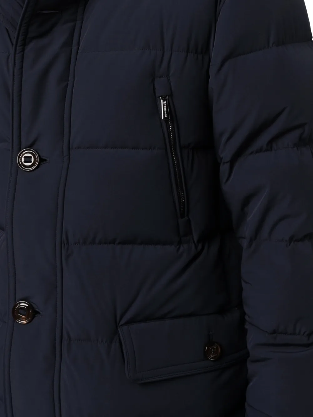 Moorer hooded padded jacket Blauw