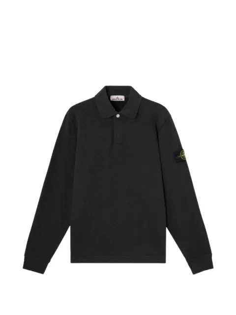 Stone Island logo-patch polo-collar sweater