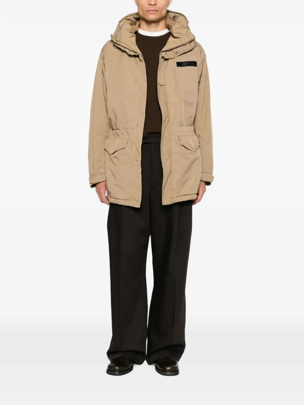 ASPESI zip-up parka Beige