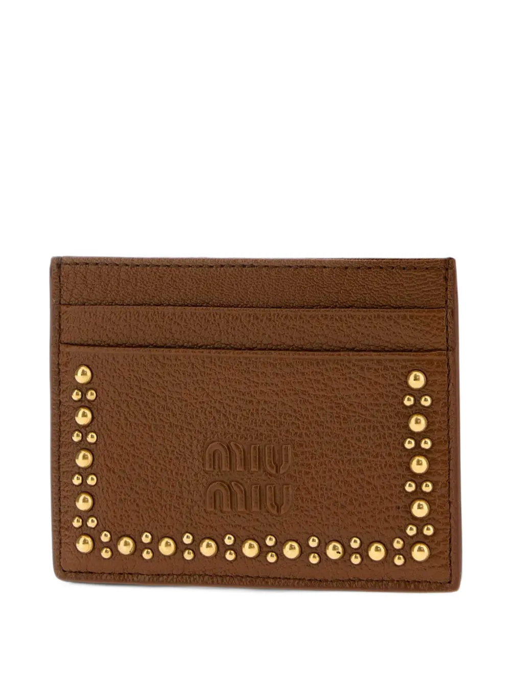 Miu leather card holder Bruin