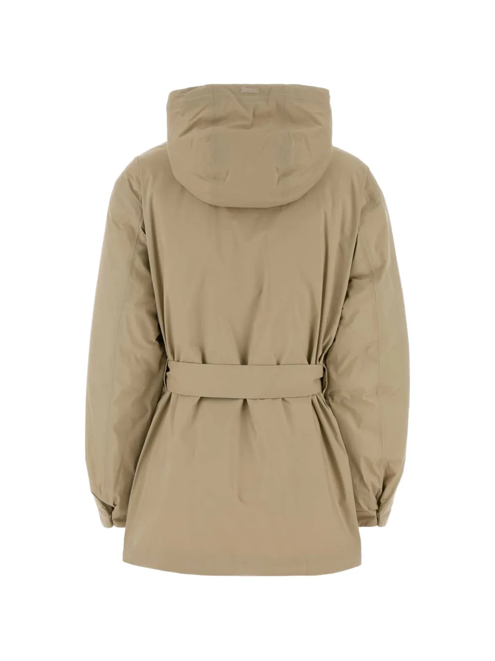 Herno belted hooded jacket Beige